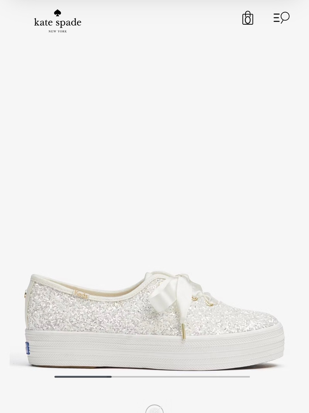 Keds x kate spade triple decker glitter sneakers